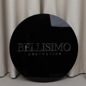 Round 3D logo sign