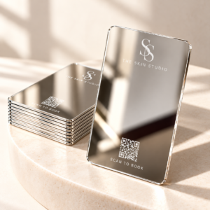 Engraved Mirror Business Cards